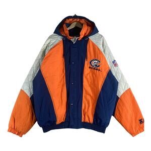 Vintage Starter Chicago Bears NFL Hooded Quilted Jacket XL